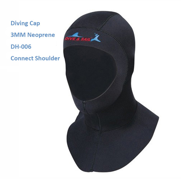 3MM Neoprene Scuba Diving Cap Hat with shoulder hair protection Wetsuit Neck Cover Diving Hood Snorkeling underwater Equipment