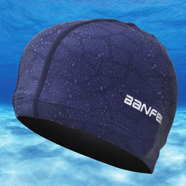 Women Men Waterproof Swimming Caps Quick Drying Elastic Hat Adult Unisex Headwear Sportswear Accessories