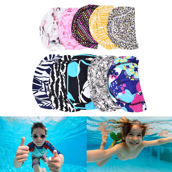 Elastic wimming Caps For Long Hair Children Adult men women swim hat Protect Ears Swim Hat