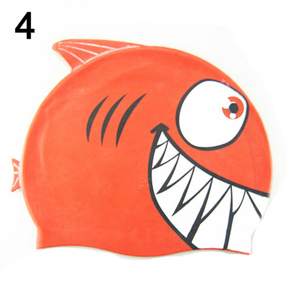 Children Swim Cap Silicone Funny Fish Kids Swimming Bathing Hat for Boys Girls ALS88