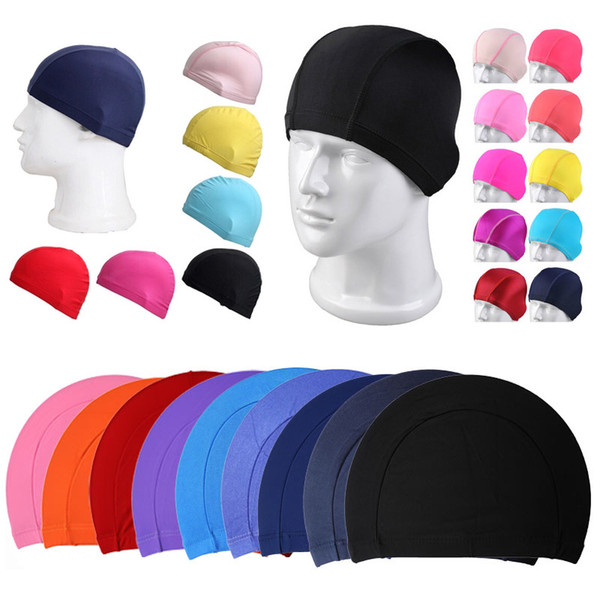 Adult Children swimming cartoon caps cloth caps for Swimming Kids hats caps 11 colors swim cat
