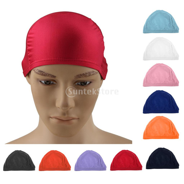 Wholesale- Adult Unisex Womens Mens Caps Swim Cap Women Men Caps Men's Women's Pool Swimming Hat Long Hair