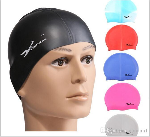 100% Silicone Swimming Cap For Women Men Children Kids Long Hair Silica Hood Ultrathin Hat Protect Ears Waterproof