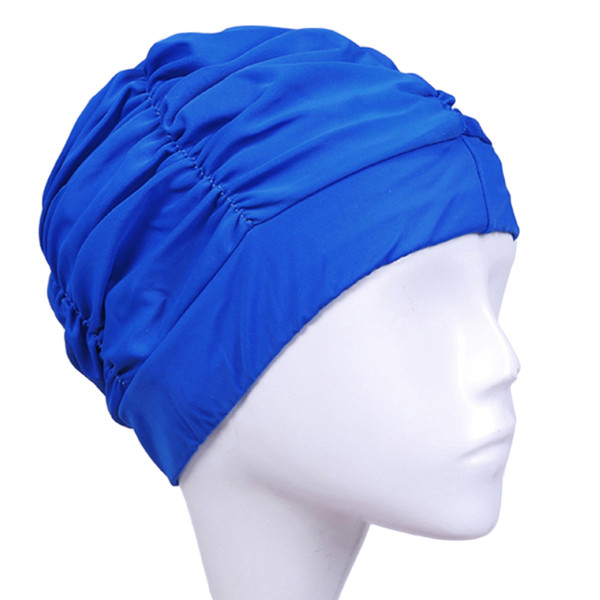 Long Hair Sports Swim Pool Hat Elastic Nylon Turban for Men & Women Free size Swimming Cap