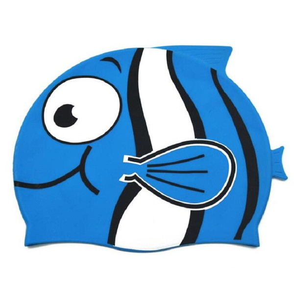 Wholesale Unisex Kids Baby Boys Girls Cartoon Silicon Waterproof Swimming Cap Hat Elasticity Bathing Swim Cap Free Shipping