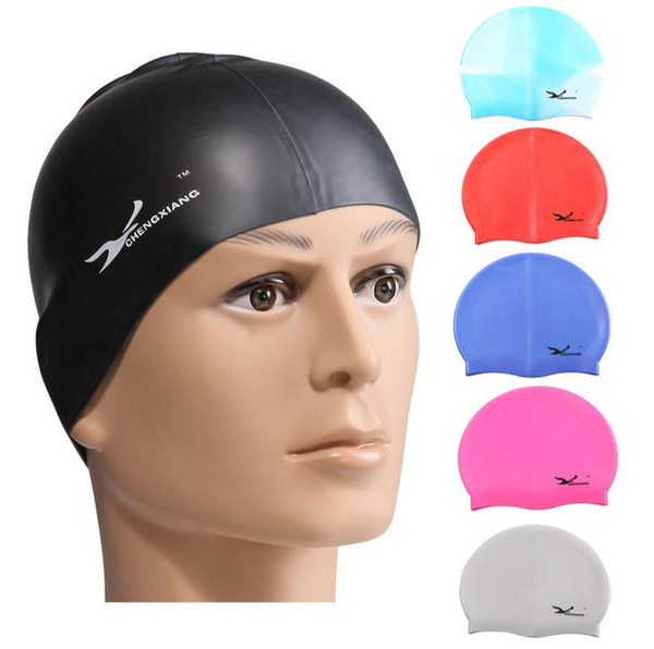 Wholesale high quality waterproof silicone swimming caps for men and women Colorful swimming caps free shipping