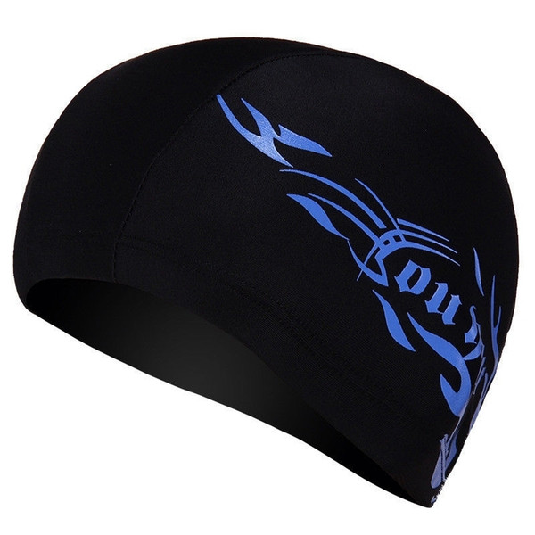 Adult Unisex Soft Cap Bathing Hat Swimming Cap Fabric Waterproof Spandex Athletics Solid