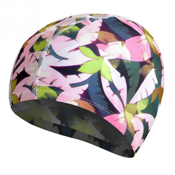 Adult Men Women Elastic Swimming Caps Protect Ears Long Hair Soft Bathing Hat