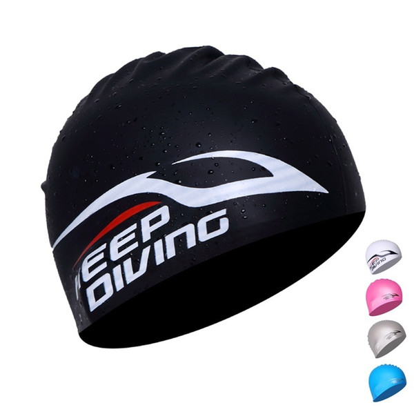 100% Silicone Women Men Children Kids Swimming Cap Long Hair Silica Hood Ultrathin Hat Protect Ears Waterproof Caps