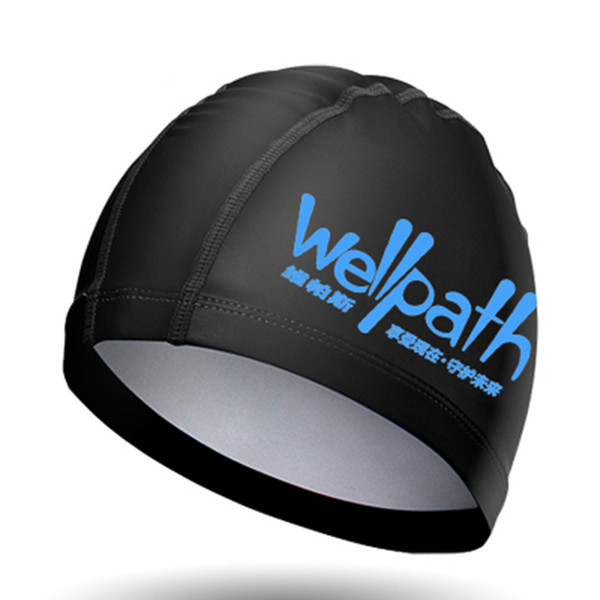 Waterproof Pu Fabric Protect Ears Long Hair Sports Swim Pool Hat Swimming Cap Free Size For Men & Women Adults
