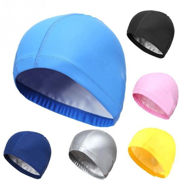 Protect Ears Long Hair Sports Swim Pool Hat Swimming Cap Free Size For Men & Women Adults