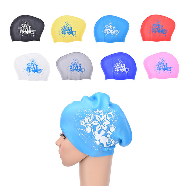 Silicone Swimming Cap For Long Hair Women's Waterproof Swim Caps Ladies Diving Hood Hat For Kids Garras Casquette