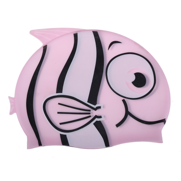 Swimming Cap For Pool Cute Cartoon Fish Children Kids Swim Badmuts Waterproof Protect Ears Long Hair Boy Girl Sports Swim Hat