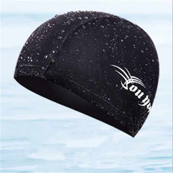 Unisex Women Men Girl Boy Bathing Hat Swimming Caps Spandex Waterproof Elastic Stretchy Cap For Adult Children Soft