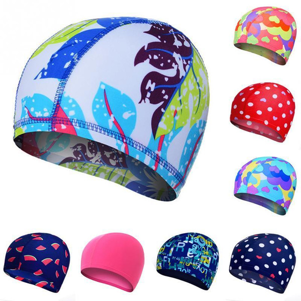 Waterproof Flexible Stretch Swimming Hat Ear Protect Long Hair Protection Swim Caps Hat Cover For Adult Children Kids