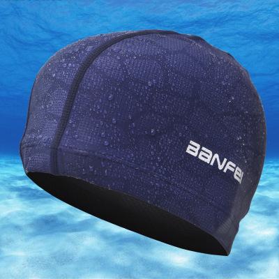 Waterproof Fabric Protect Ears Long Hair Sports Swim Pool Hat Shark Swimming Cap Free Size For Men & Women Adults