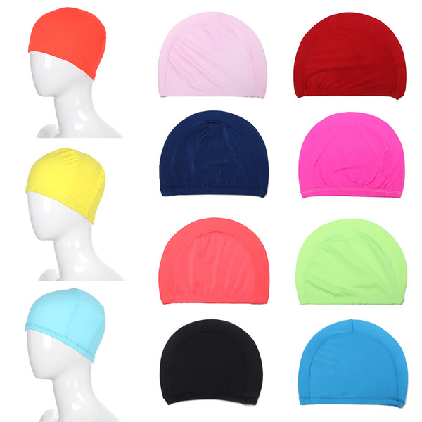 Swimming Caps High Elastic Durable Unisex Sport White Black Pink Red Women's Men's Bathing Caps Blue Navy Pure Color Mixcolor