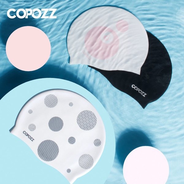 Elastic Silicon Rubber Waterproof Protect Ears Long Hair Sports Swim Pool Hat Free Size Swimming Cap For Men Women Adults
