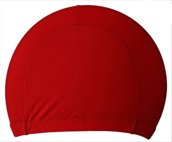 Elastic Waterproof Pu Fabric Protect Ears Long Hair Sports Swim Pool Hat Swimming Cap For Men & Women Adults