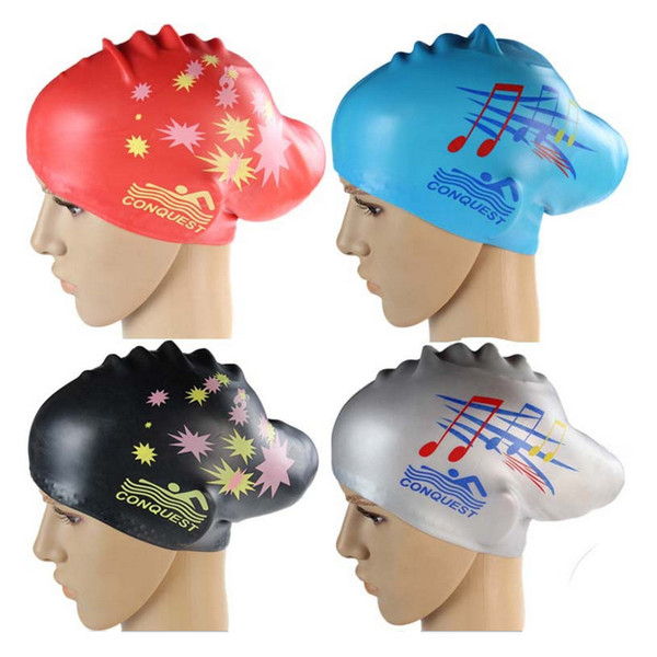 Women Swimming Caps Silicone Super Long Hair Girls Waterproof Big Size Swim Hat For Lady Diving With Ear Cup Protect Wholesale