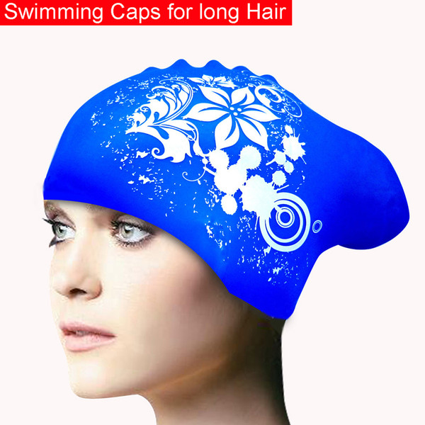 100% Silicone Swimming Cap For Long Hair Women's Waterproof Swim Caps Ladies Diving Hood Hat For Kids Garras Natacion Casquette