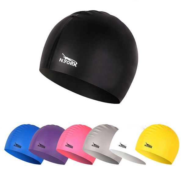 Summer Swimming Cap Waterproof Silica Gel Swimming Cap Ear Protection Beach Swimming Hat Suitable For Adult Boys And Girls #yl