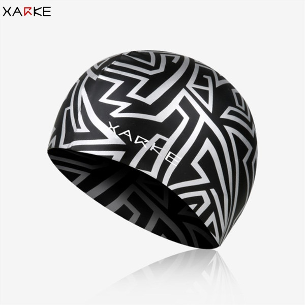 Fashion Silicone Caps For Swimming Men Women Bathing Cap Swimming Pool Hat Waterproof Ear Protection Professional Swim Cap