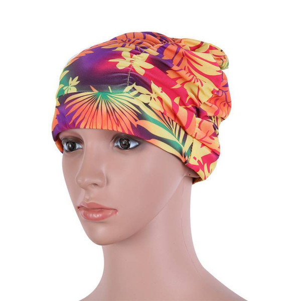 New Adult Women Polyester Swim Cap Flexible Durable Elasticity Waterproof Swimming Caps Cap Women Swimwear Women