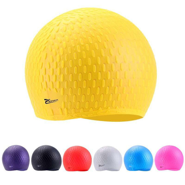 Silicon Swimming Cap Unisex Adult Waterproof Swimming Hat Swim Cover Ear Protect Flexible Particle Swimming Caps