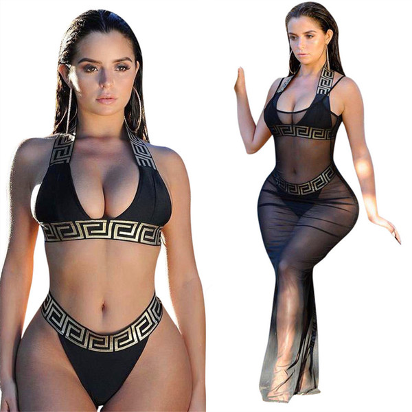 Sexy Bikini Sets For Women Bandage Swimsuit Crop Top Swimwear Thong Bathing Suit High Cut Beachwear Solid Print 2019 New