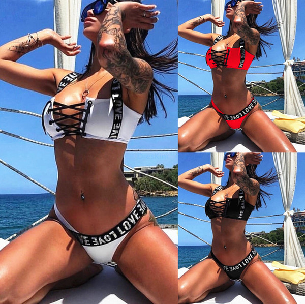 Hot New Fashion Sexy Women Girls Bikini Swimwear Bathing Bandeau Halterneck Swimsuit Push Up Padded Beach