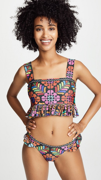2019 Swim Suit Swimwear Womens printing swim Set Swimsuit Bathing Suit Swimwear Beachwear swimwear with samll ruffles S-XL