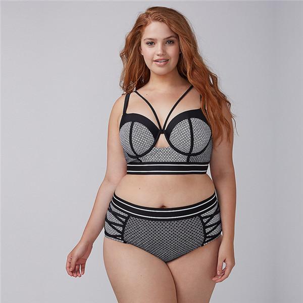 2019 cross-boarder 200 jin split swimsuit for ladies European and American Swimwear plus plus-size bikini bathing suit