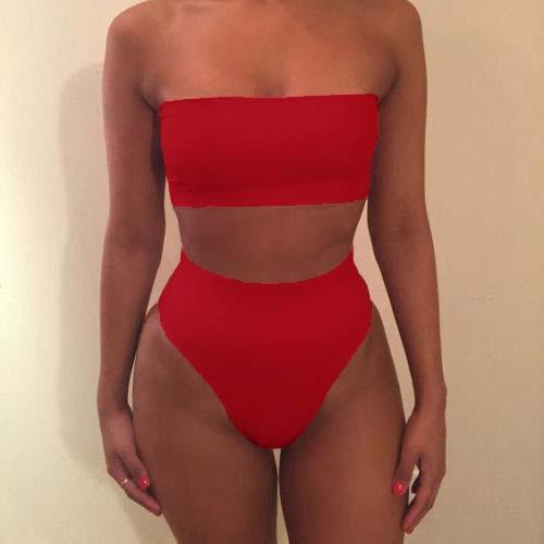 2019 New Sexy Bikinis Women Swimsuit High Waisted Bathing Suits Swim Halter Push Up Bikini Set Plus Size Swimwear