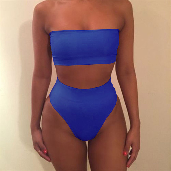 Sexy Bikini Swimwear Women Brazilian Bikini Set 2019 Solid Swimsuit Cut Out Summer Beach Bathing Suits Swim
