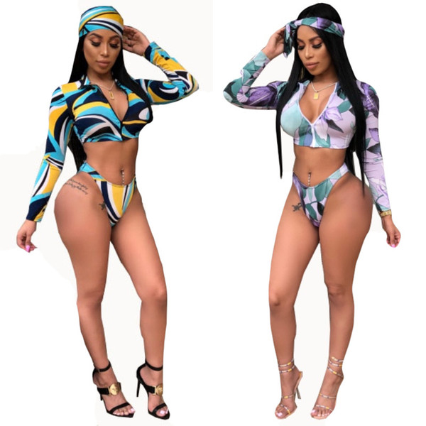 Bikini hot sale Summer split Beach swimsuit women sexy bikini set swimsuit push up swimwear bathing suit women biquini