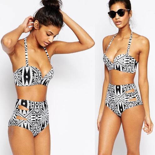 Hot sale Sexy Women Bandage Bikini Set Bra Lady Print Swimsuit Bathing Suit Women Swimwear Beachwear