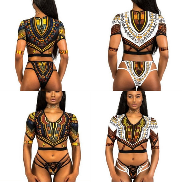 Woman Swimsuit Swimwear Lady Bikini Femme Black People Many Belt Sexy Divided Body Printing High Elasticity Two Piece Suits 30xy V