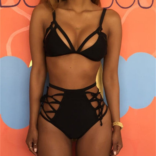 Bikini Set Swimsuit Hollow Out Lady Sexy Swimwear Vintage Bathing Suit Women Divided Body Two Piece Suits 23cs W