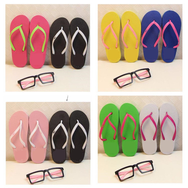 Mix Colors Girls Women Pink Black Flip Flops With Tags Sandals Beach Slippers Shoes Summer Soft Sandalias Beach Slippers 20 paris