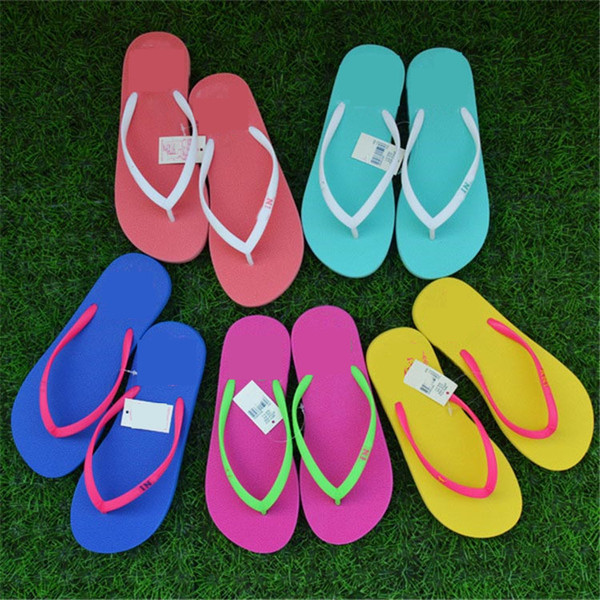 Mix Colors Girls Women Pink Black Flip Flops With Tags Sandals Beach Slippers Shoes Summer Soft Sandalias Beach Slippers 20 paris