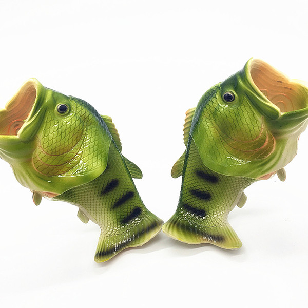 Fish Style Soft Sandals Beach Slippers Casual Shoes for Women Men Family Slippers Creative Type Handmade Personality Fish Kids