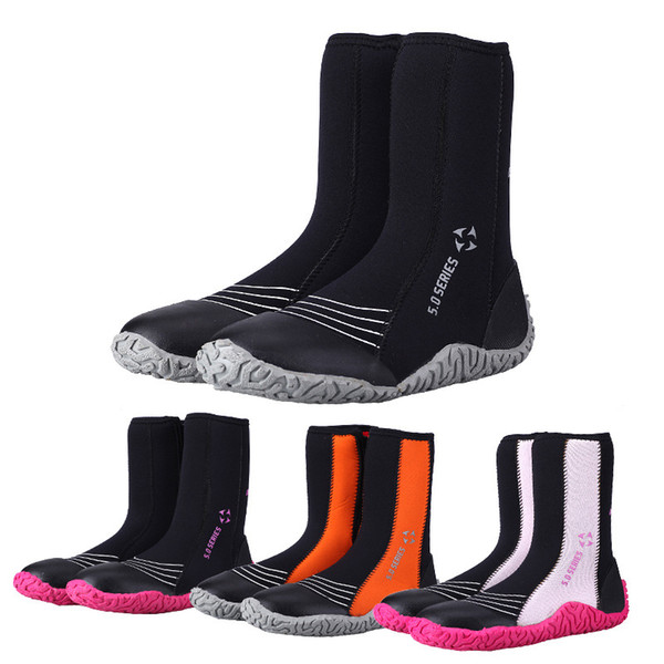 5MM Neoprene Scuba Diving Boots Water Shoes Vulcanization Winter Cold Proof High Upper Warm Fins Spearfishing Shoes