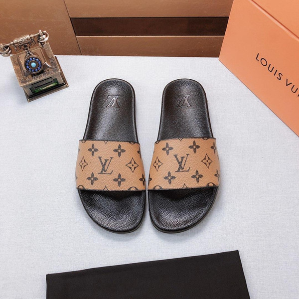 Newest Women Men Slides Summer Luxury Letter Designer Beach brand Indoor Flat Shoes Brand Mens Sandals Slippers House Flip Flops 05