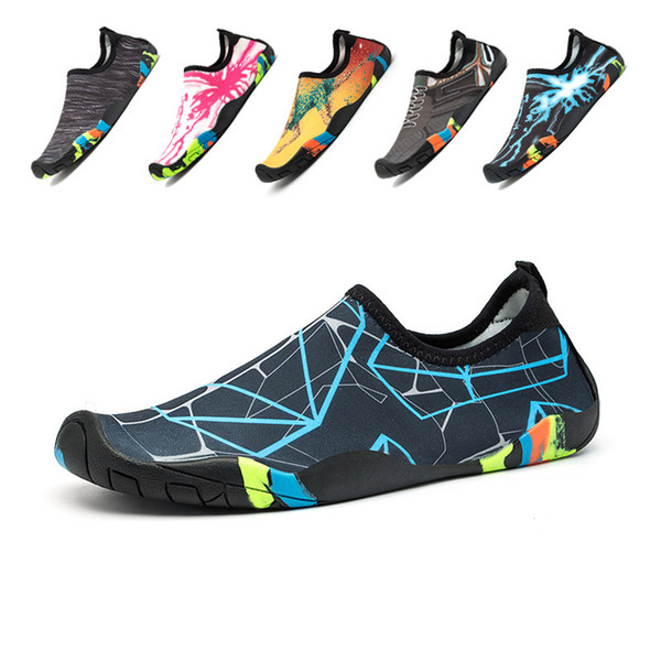 Women Men Water Shoes Quick-Drying Summer Beach Shoes Breathable Slip-on Swimming Sneaker Non-slip Couple Swimming Aqua Shoes