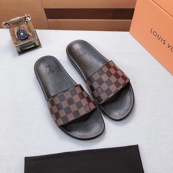Newest Women Men Slides Summer Luxury Letter Designer Beach brand Indoor Flat Shoes Brand Mens Sandals Slippers House Flip Flops 03