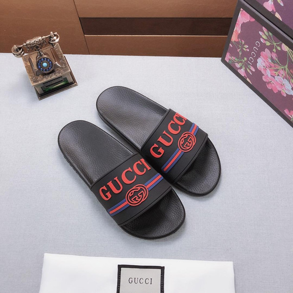 Newest Women Men Slides Summer Luxury Letter Designer Beach brand Indoor Flat Shoes Brand Mens Sandals Slippers House Flip Flops 06