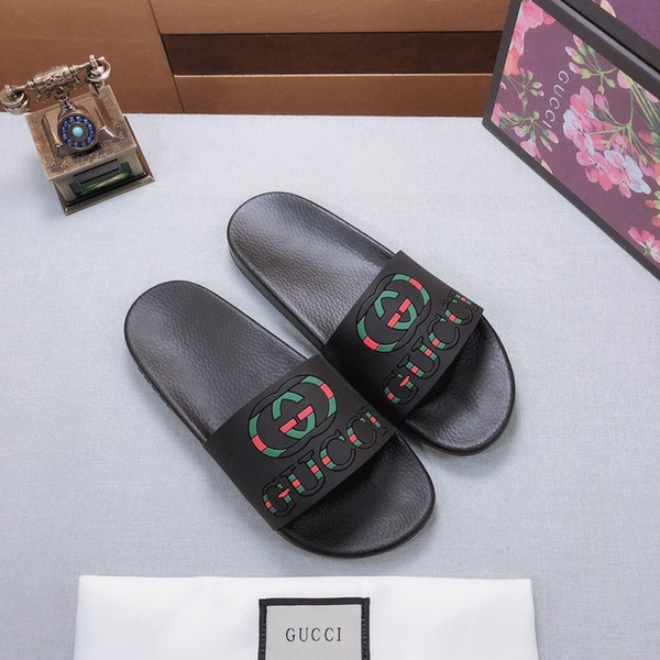Newest Women Men Slides Summer Luxury Letter Designer Beach brand Indoor Flat Shoes Brand Mens Sandals Slippers House Flip Flops 09