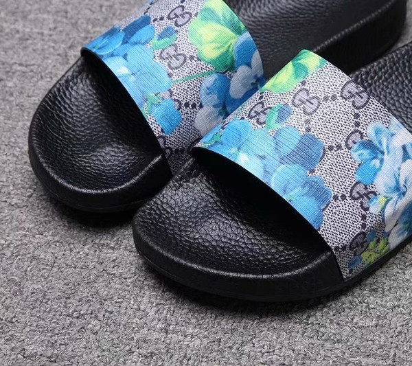 Newest Women Men Flower Tiger Slides Summer Luxury Designer Beach brand Indoor Flat Shoes Brand Mens Sandals Slippers House Flip Flops 04