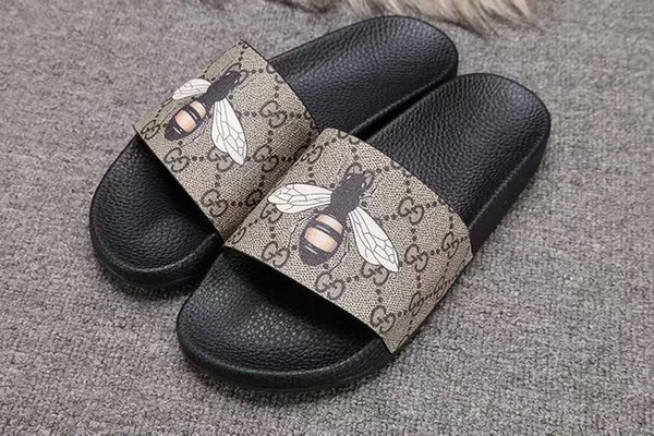 Newest Women Men Flower Tiger Slides Summer Luxury Designer Beach brand Indoor Flat Shoes Brand Mens Sandals Slippers House Flip Flops 05